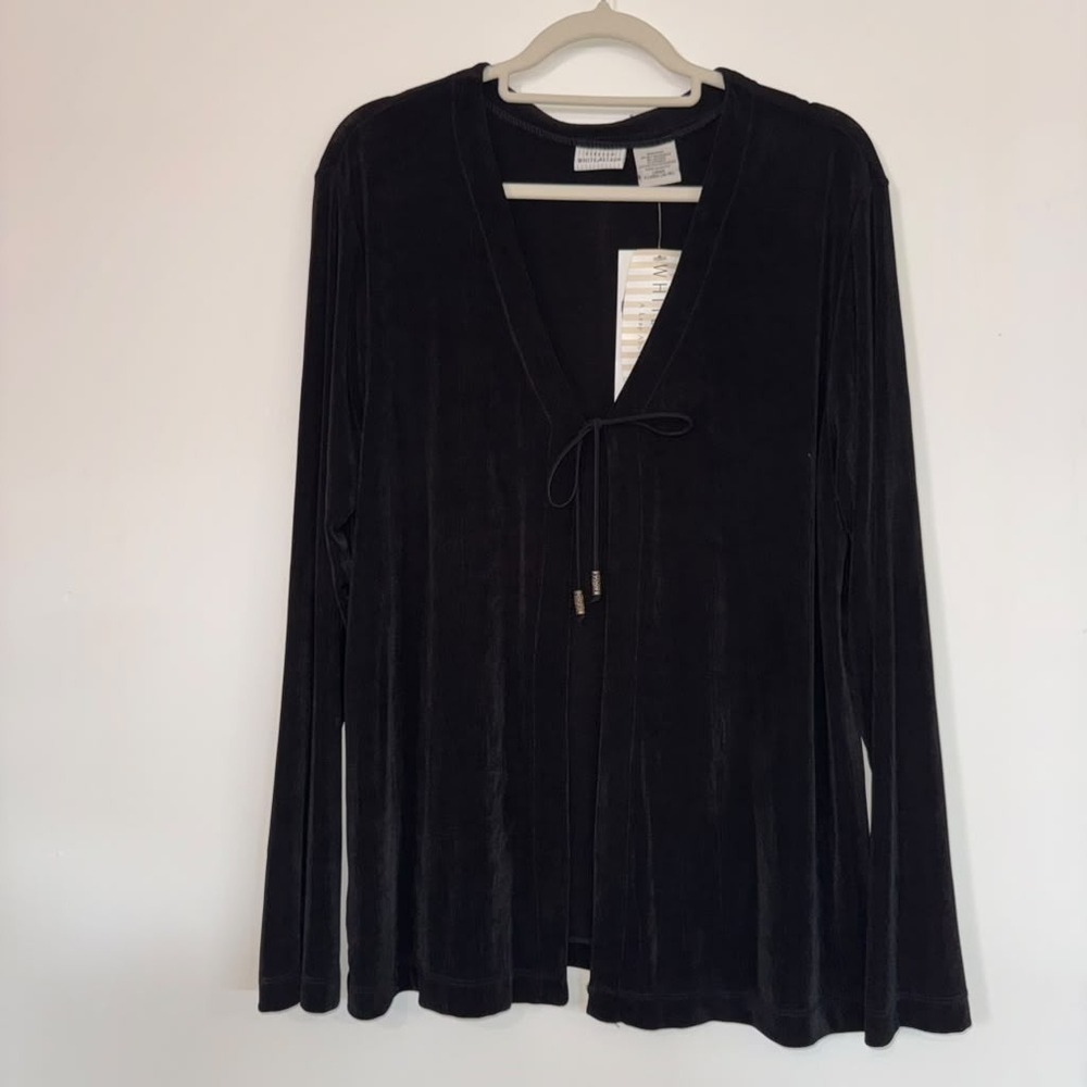 NWT White Stag Women's Sz XL Slinky Cardigan Top Long Sleeve Stretchy Whimsigoth